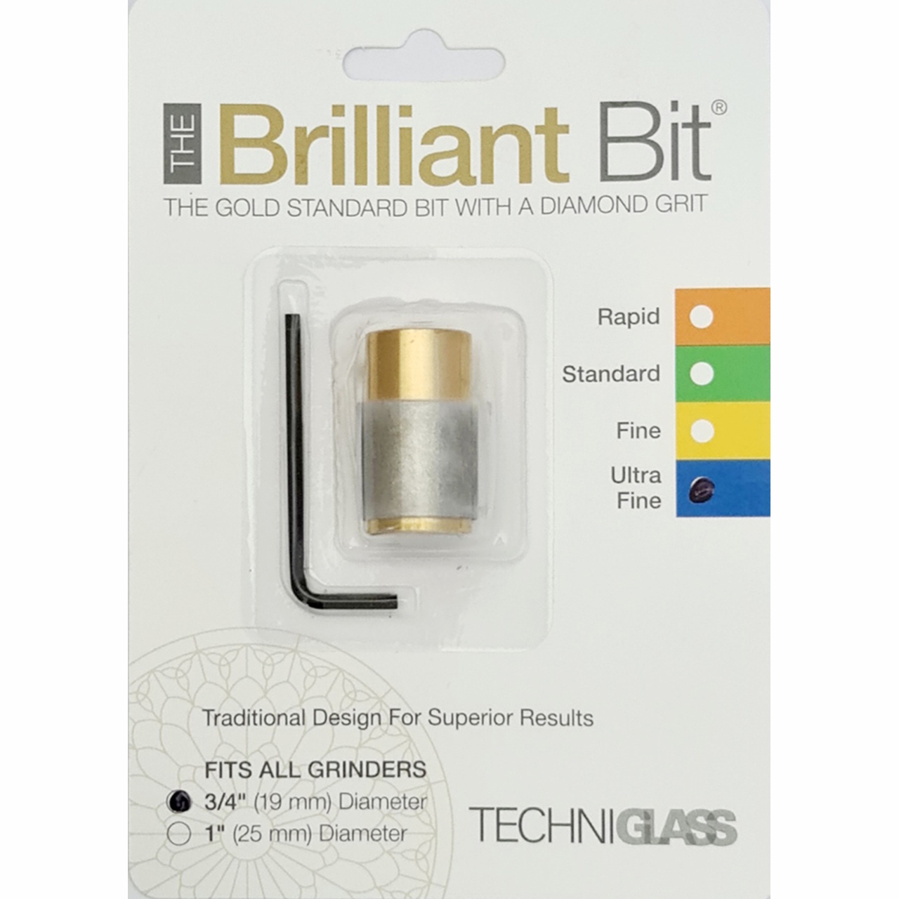 Brilliant Bit Schleifkopf 19mm ultra fein Brilliant Bit Schleifkopf 19mm ultra fein