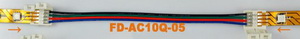 LED-Steckverbinder für RGB 10mm, +Kabel +Verbinder