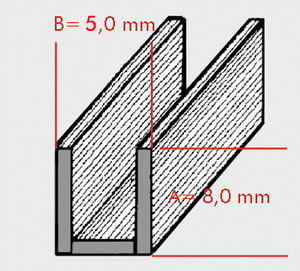 Randblei U flach 6x5mm 1VE=50kg Randblei U flach 6x5mm 1VE=50kg