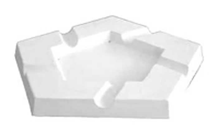 Fusingform 25x25x1cm Aschenbecher Fünfeck