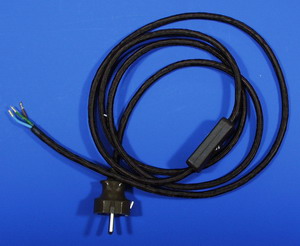 Cord 3way w.plug cotton brown Cord 3way w.plug cotton brown