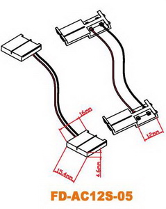 LED-Steckverbinder für 12mm, +Kabel +Verbinder