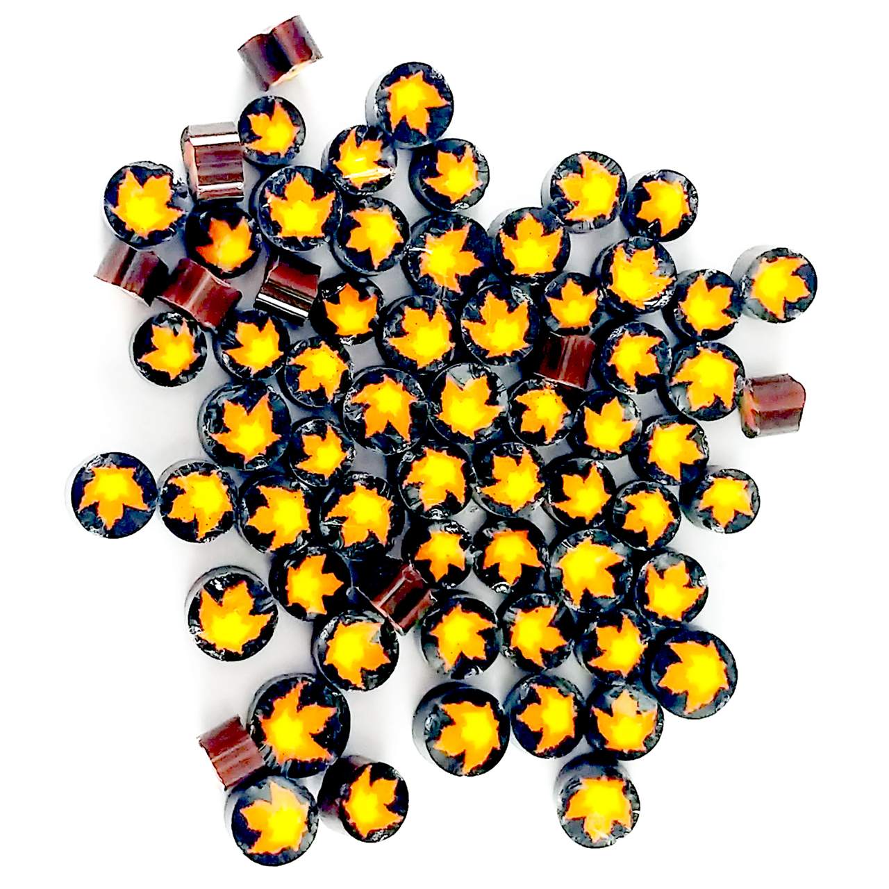 Millefiori "gelb- oranges Ahornblatt" AK 90 Millefiori "gelb- oranges Ahornblatt" AK 90