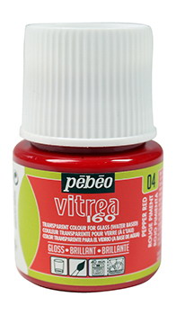 Glasfarbe Pebeo Vitrea160 Pimentrot 04 Glasfarbe Pebeo Vitrea160 Pimentrot 04