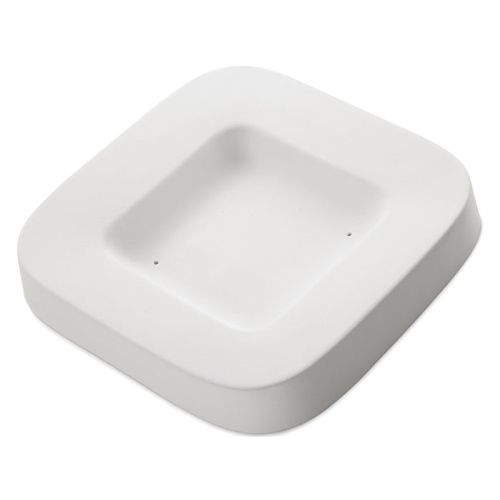 Fusingform 21x21x3cm Teller eckig runde Kante