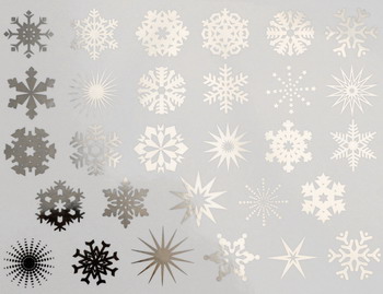 Fusing Decal Schneeflocken Silber Fusing Decal Schneeflocken Silber