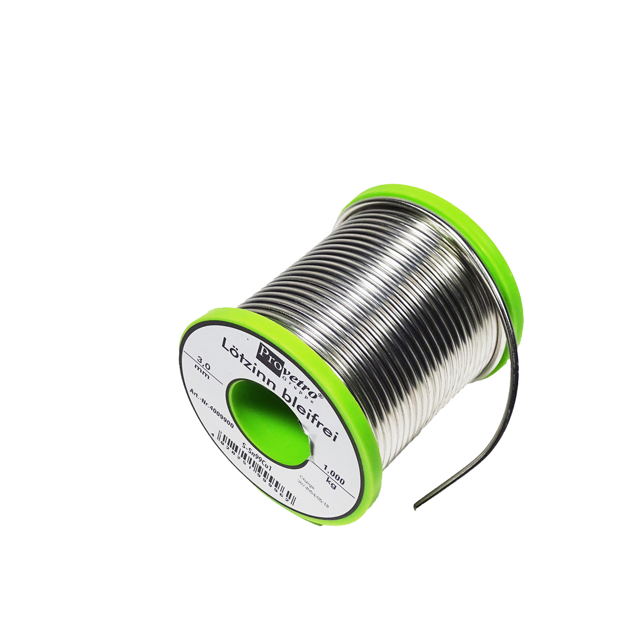 Solder Sn99Cu1 round rod 3mm, 1000g roll Solder Sn99Cu1 round rod 3mm, 1000g roll
