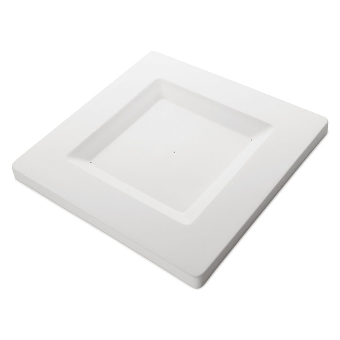 Fusingform 38x38x2cm Teller eckig mit runden Kanten