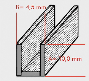 Randblei U flach 10x4.5 mm 1VE=50kg Randblei U flach 10x4.5 mm 1VE=50kg