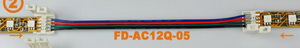 LED-Steckverbinder für RGB 12mm, +Kabel +Verbinder