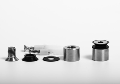 Edelstahl Distanzhalter flächenbündig für 6-10mm Glas Edelstahl Distanzhalter flächenbündig für 6-10mm Glas