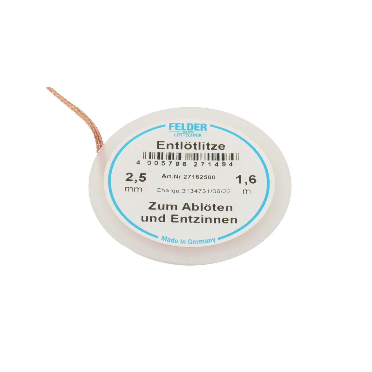 Desoldering tape 2.5mm roll 1.6m Desoldering tape 2.5mm roll 1.6m