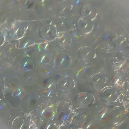 Glasstein Muggel 10mm klar iri Glasstein Muggel 10mm klar iri