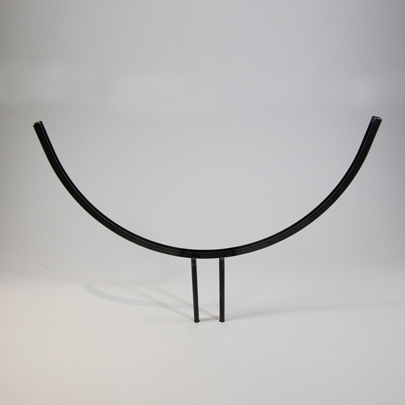 Glashalter kurz, Edelstahl halbrund für 40cm Glas Glashalter kurz, Edelstahl halbrund für 40cm Glas