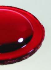 Bleiverglasungsstein Bullauge 40mm rot