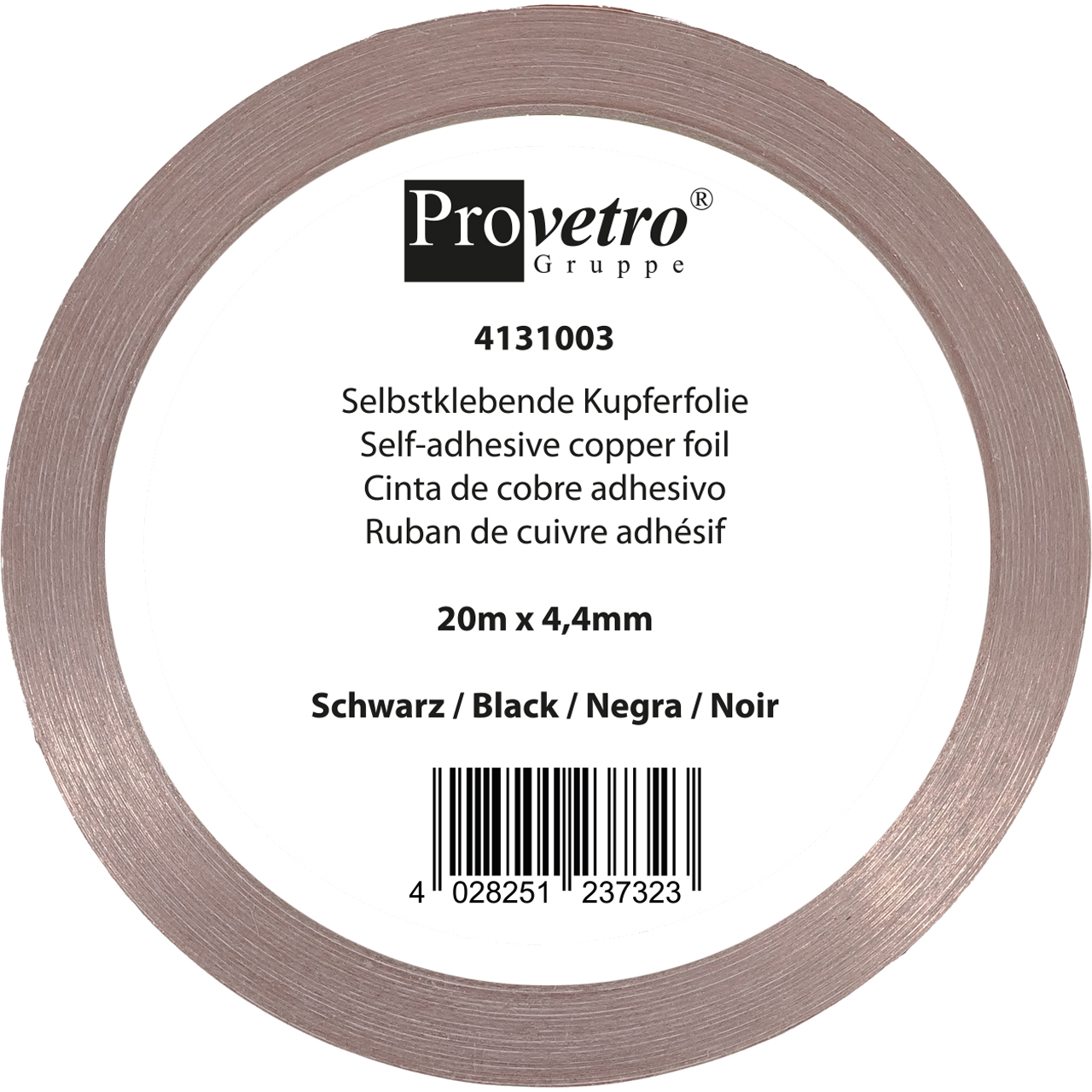 PROVETRO Copper Foil thin black 20m x 4,4mm PROVETRO Copper Foil thin black 20m x 4,4mm