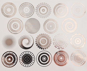 Fusing Decal Kleine Kreismuster Silber Fusing Decal Kleine Kreismuster Silber