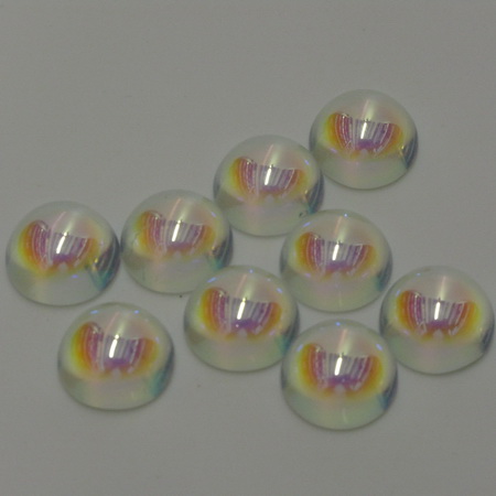 Glasstein Muggel 15mm klar iri Glasstein Muggel 15mm klar iri