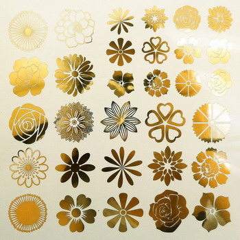 Fusing Decal kleine Blüten Gold Fusing Decal kleine Blüten Gold