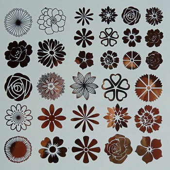 Fusing Decal kleine Blüten Kupfer Fusing Decal kleine Blüten Kupfer