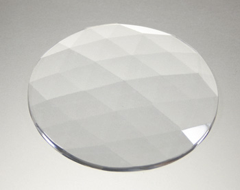 Glasstein Rautenkreis 40mm weißopal