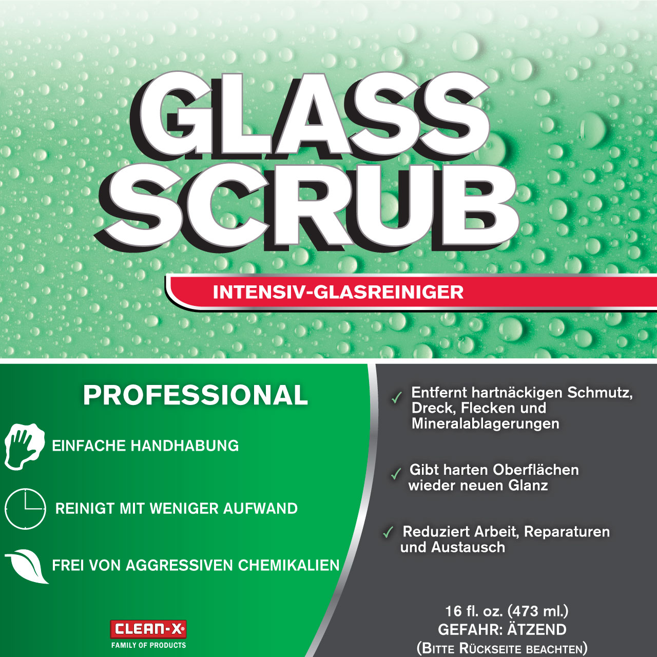 GLASS SCRUB® Water Spot & Stain Remover 500ml GLASS SCRUB® Water Spot & Stain Remover 500ml