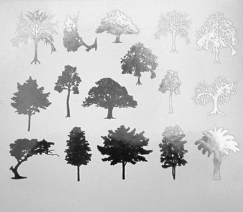 Fusing Decal Bäume Schwarz Fusing Decal Bäume Schwarz