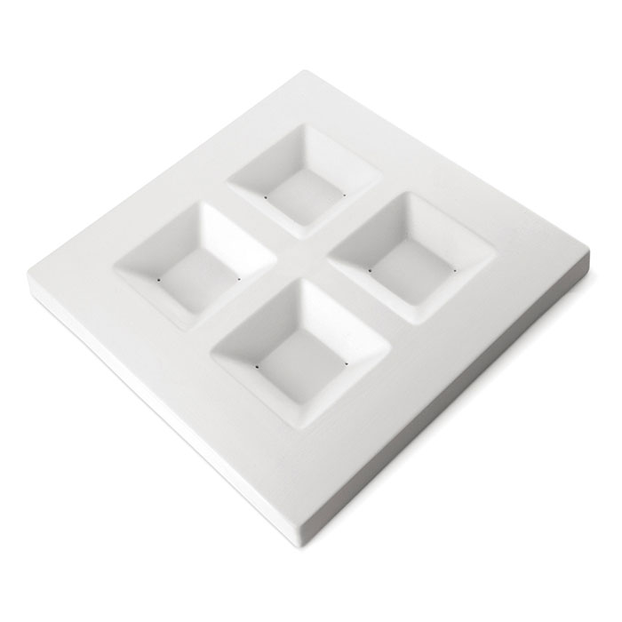 Fusingform 33x33x3cm Schale 4 Quadrate