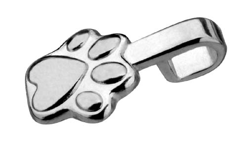 Schmuckhalter Tatze versilbert 9x17mm Schmuckhalter Tatze versilbert 9x17mm