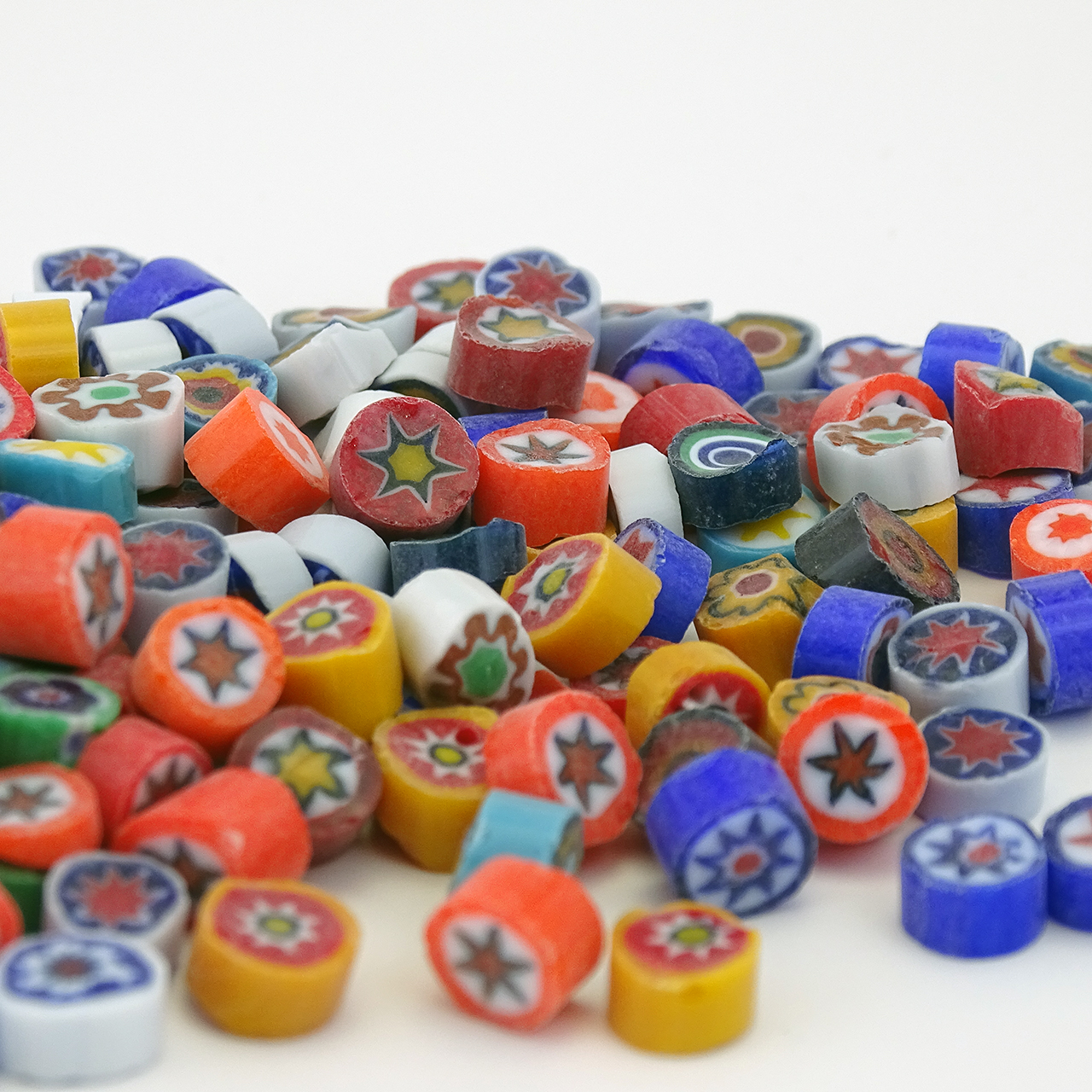 MILLEFIORI-Scheiben d: 7-8mm, 100g