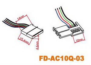 LED-Steckverbinder für RGB 10mm, mit Kabel