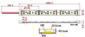 LED-Strip, 5m, WW, 60LED/m, 24V, 14,4W/m, IP68 LED-Strip, 5m, WW, 60LED/m, 24V, 14,4W/m, IP68