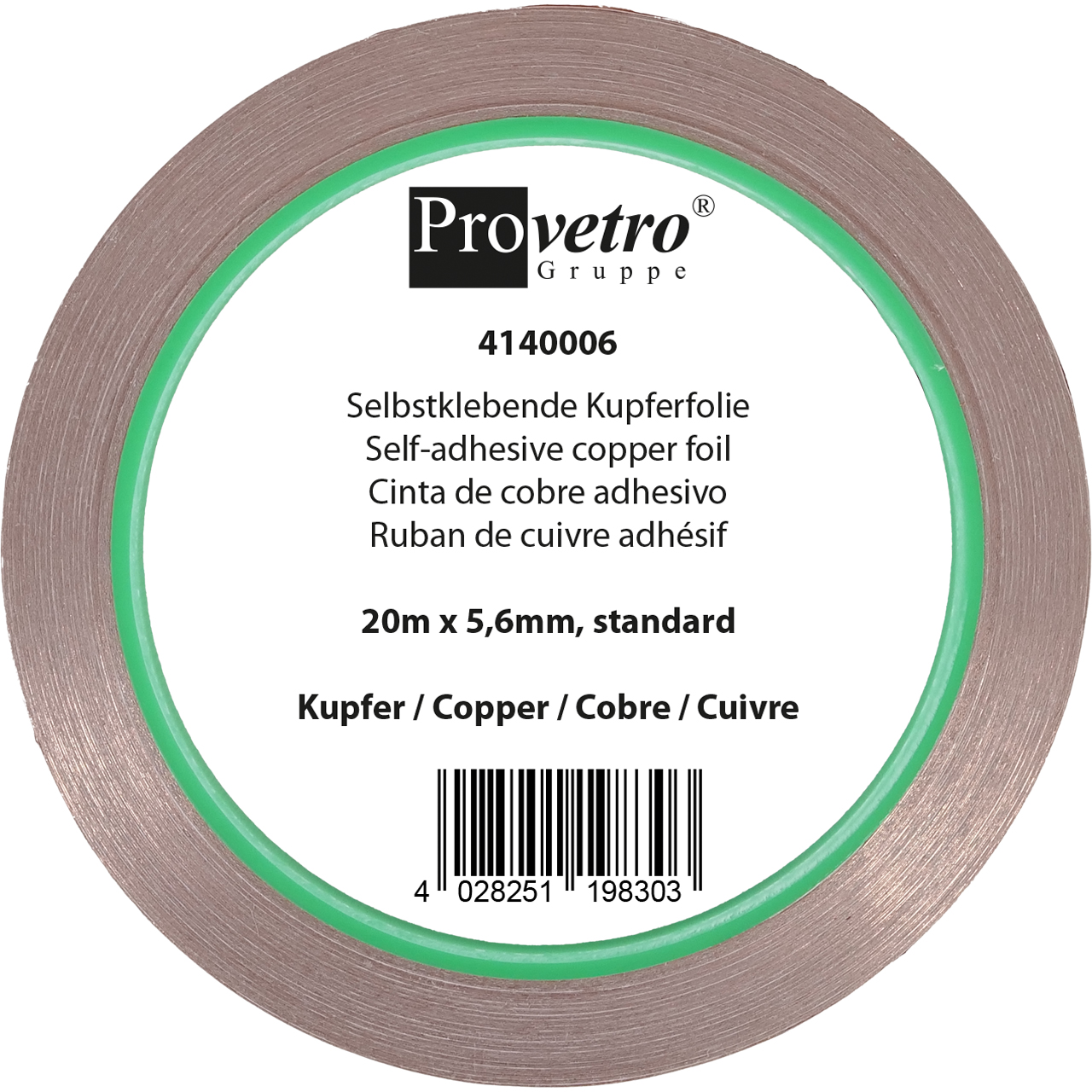 PROVETRO Copper Foil copper 20m x 5,6mm PROVETRO Copper Foil copper 20m x 5,6mm