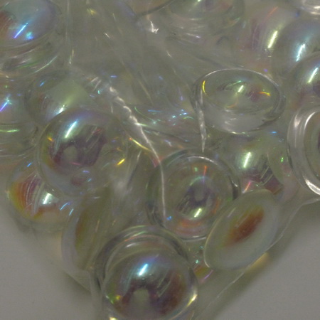 Glasstein Muggel 18mm klar iri Glasstein Muggel 18mm klar iri