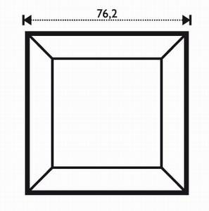Bevel Straight 3 x 3"