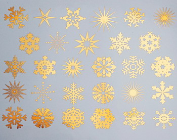 Fusing Decal Schneeflocken Gold Fusing Decal Schneeflocken Gold