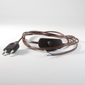 Cord 2way with plug/switch brown Cord 2way with plug/switch brown