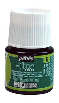 Glasfarbe Pebeo Vitrea160 Smaragdgrün 12 Glasfarbe Pebeo Vitrea160 Smaragdgrün 12