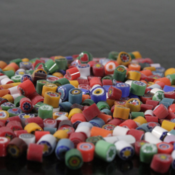 MILLEFIORI-Scheiben d: 3- 4mm, 100g
