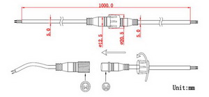 LED-Verbindungsstecker für Streifen, 500 mm