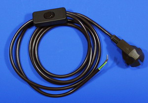 Cord 3way with plug/switch brown Cord 3way with plug/switch brown