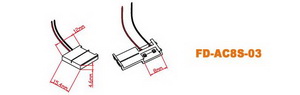 LED-Steckverbinder für 8mm, mit Kabel