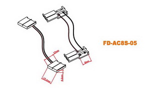 LED-Steckverbinder für 8mm, +Kabel +Verbinder