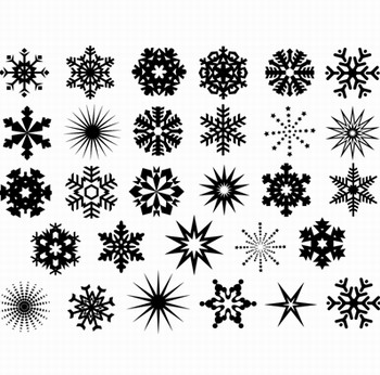Fusing Decal Schneeflocken Schwarz Fusing Decal Schneeflocken Schwarz