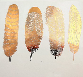 Fusing Decal große Federn Nr.1 Gold Fusing Decal große Federn Nr.1 Gold